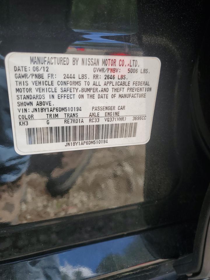 2013 Infiniti M37 VIN: JN1BY1AP6DM510194 Lot: 55293915