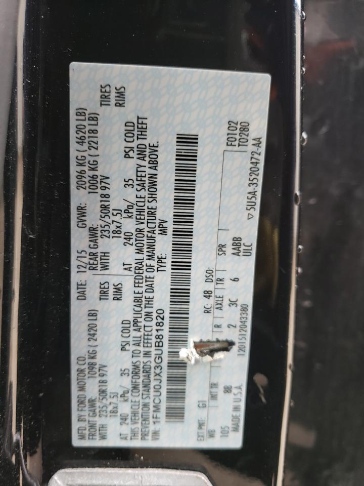 1FMCU0JX3GUB81820 FORD ESCAPE 2016