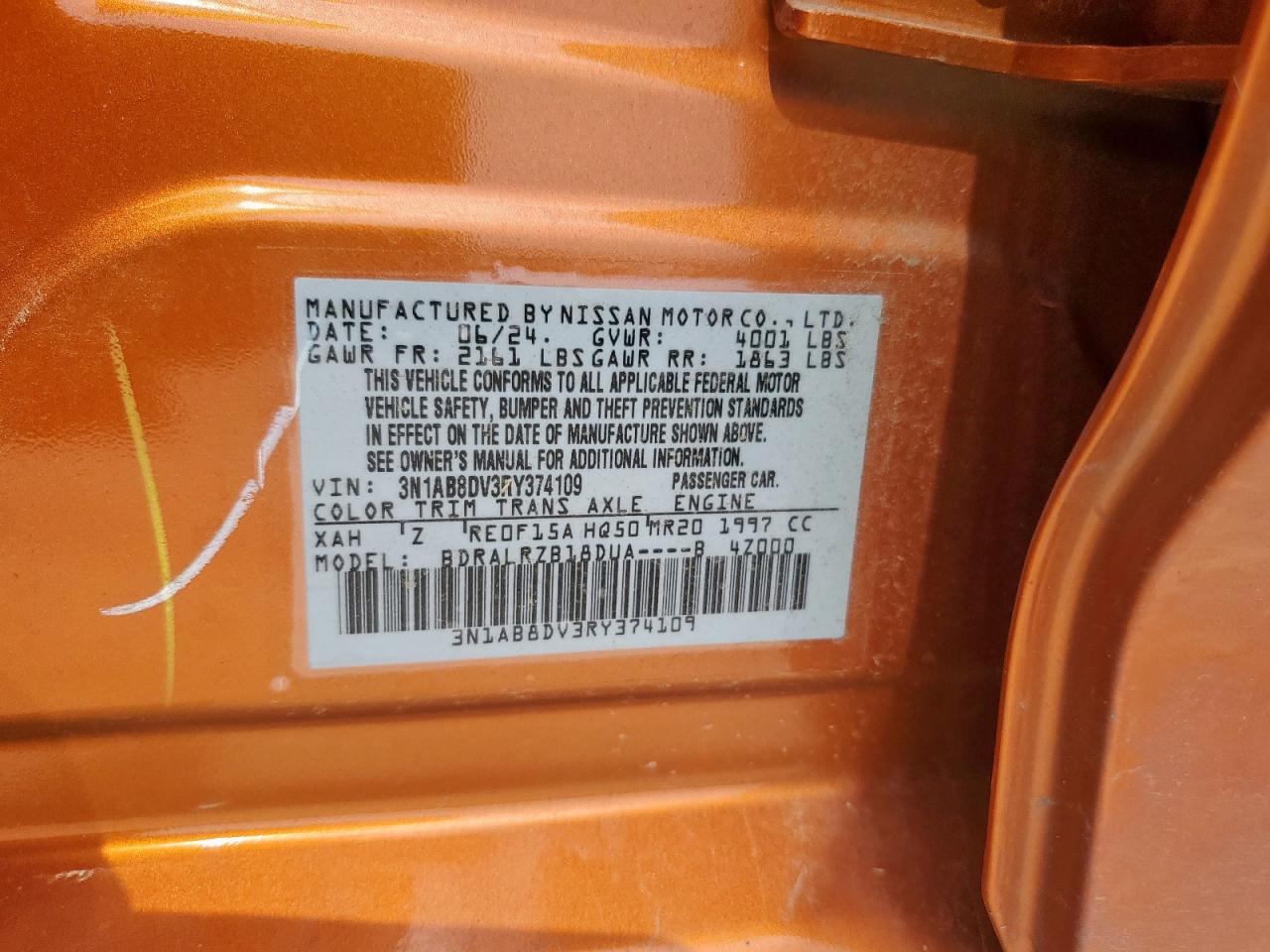 3N1AB8DV3RY374109 NISSAN SENTRA 2024