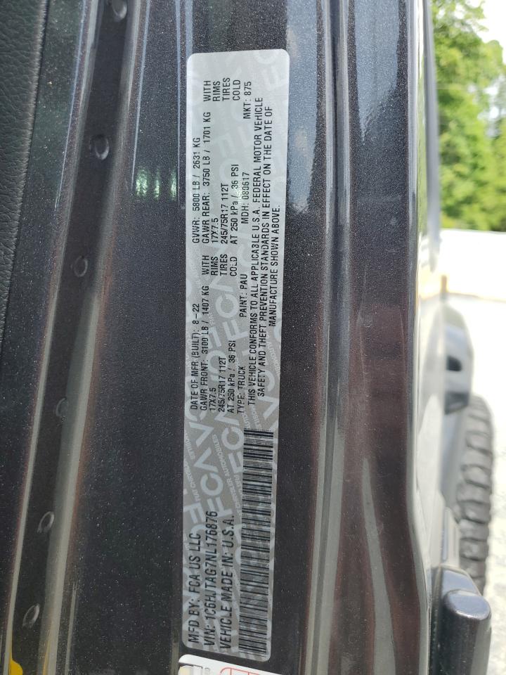 2022 Jeep Gladiator Sport VIN: 1C6HJTAG7NL176876 Lot: 55516905