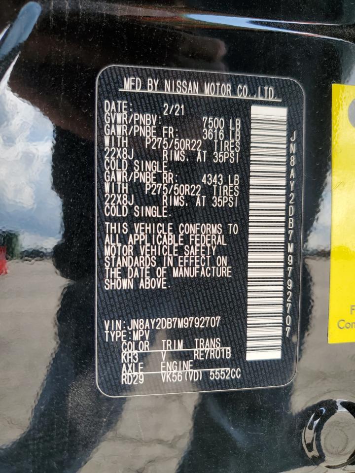 JN8AY2DB7M9792707 NISSAN ARMADA 2021