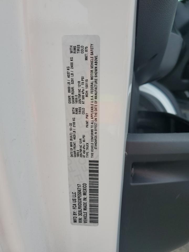 2023 Ram Promaster 2500 2500 High VIN: 3C6LRVDGXPE504717 Lot: 57432045