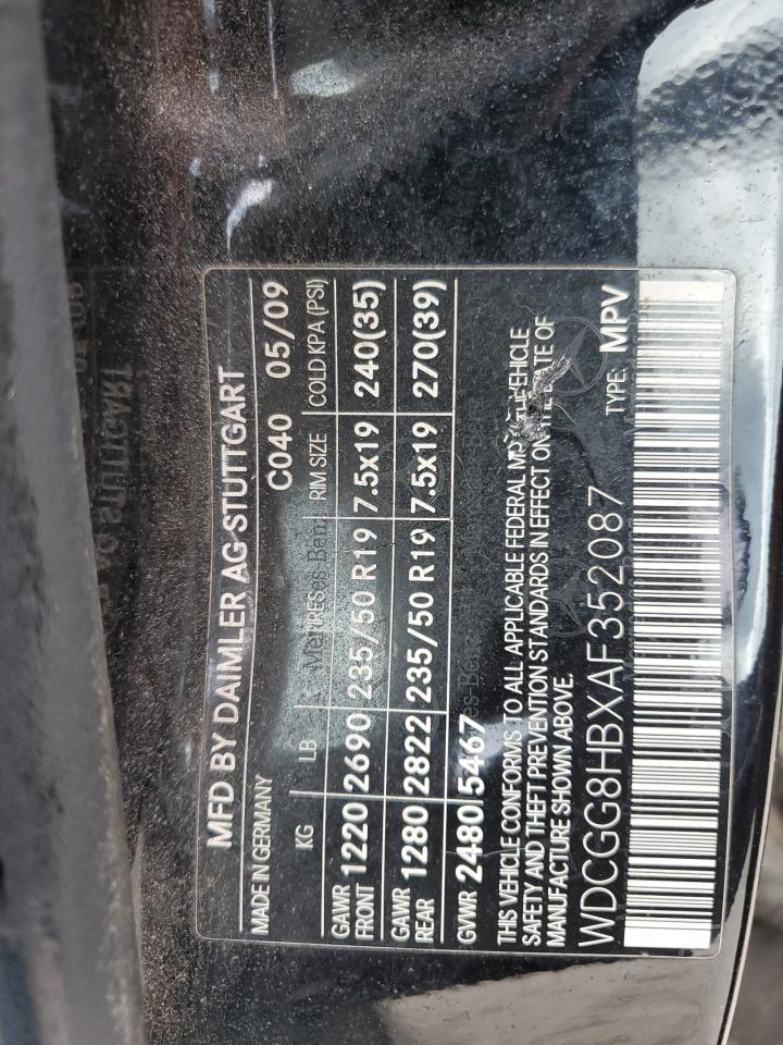 2010 Mercedes-Benz Glk 350 4Matic VIN: WDCGG8HBXAF352087 Lot: 57731465