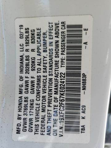 2019 HONDA CIVIC LX
