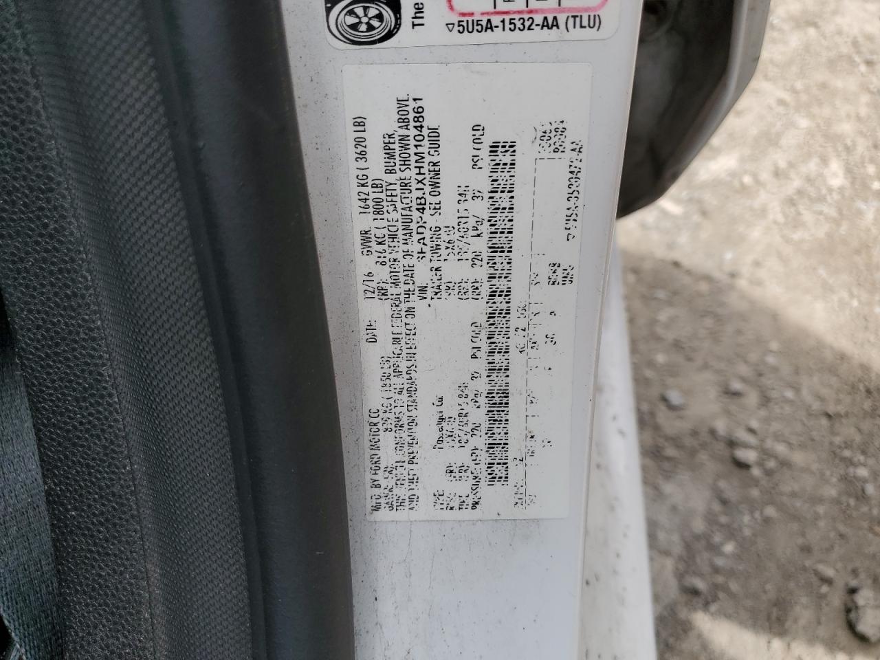 3FADP4BJXHM104861 FORD FIESTA 2017