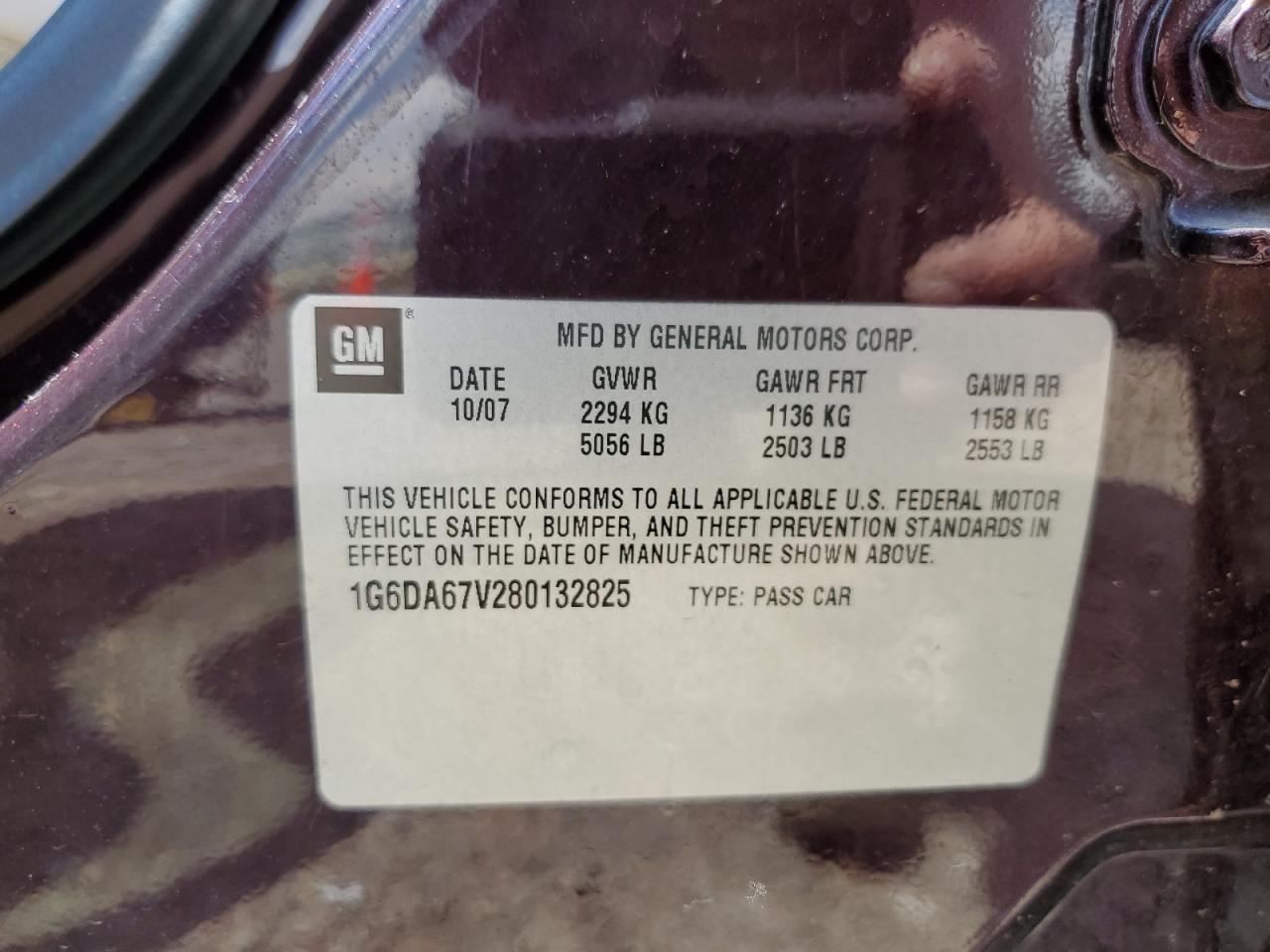 2008 Cadillac Sts VIN: 1G6DA67V280132825 Lot: 55817095