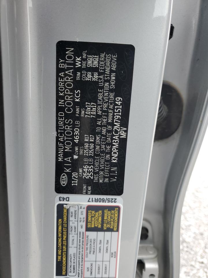 2021 Kia Sportage Lx VIN: KNDPM3AC2M7915149 Lot: 56745265