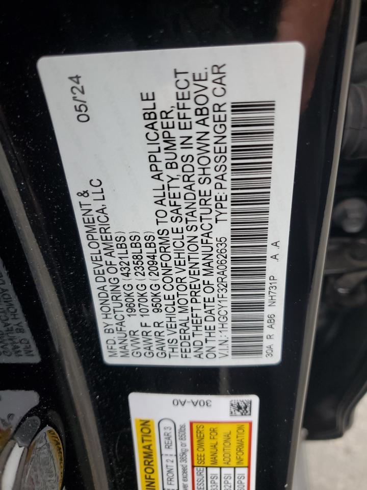 1HGCY1F32RA062635 HONDA ACCORD 2024