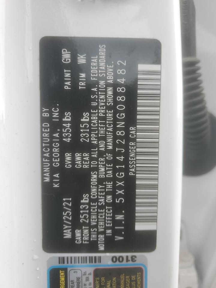 2022 Kia K5 Lxs VIN: 5XXG14J28NG088482 Lot: 56962605