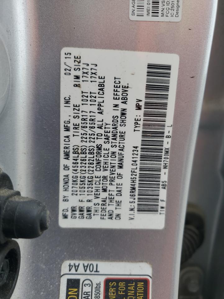 2015 Honda Cr-V Ex VIN: 5J6RM4H52FL041234 Lot: 56004975