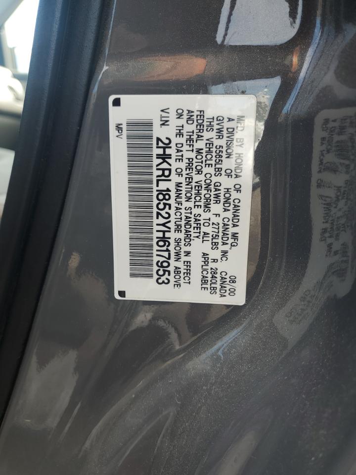 2000 Honda Odyssey Lx VIN: 2HKRL1852YH617953 Lot: 56022885