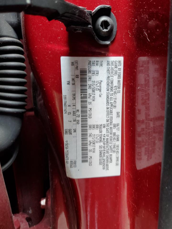 2017 Ford Focus Se VIN: 1FADP3FE5HL292939 Lot: 56386105
