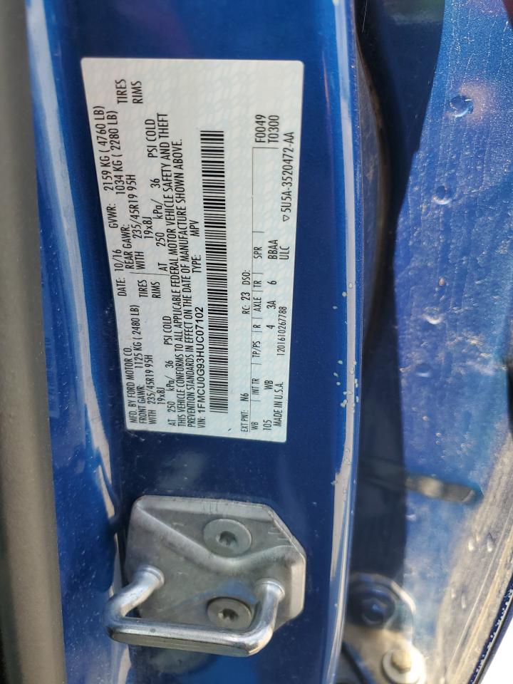1FMCU0G93HUC07102 FORD ESCAPE 2017