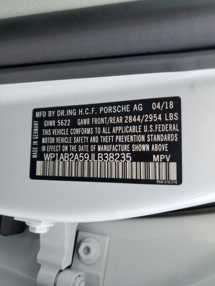2018 Porsche Macan S VIN: WP1AB2A59JLB38235 Lot: 56897325