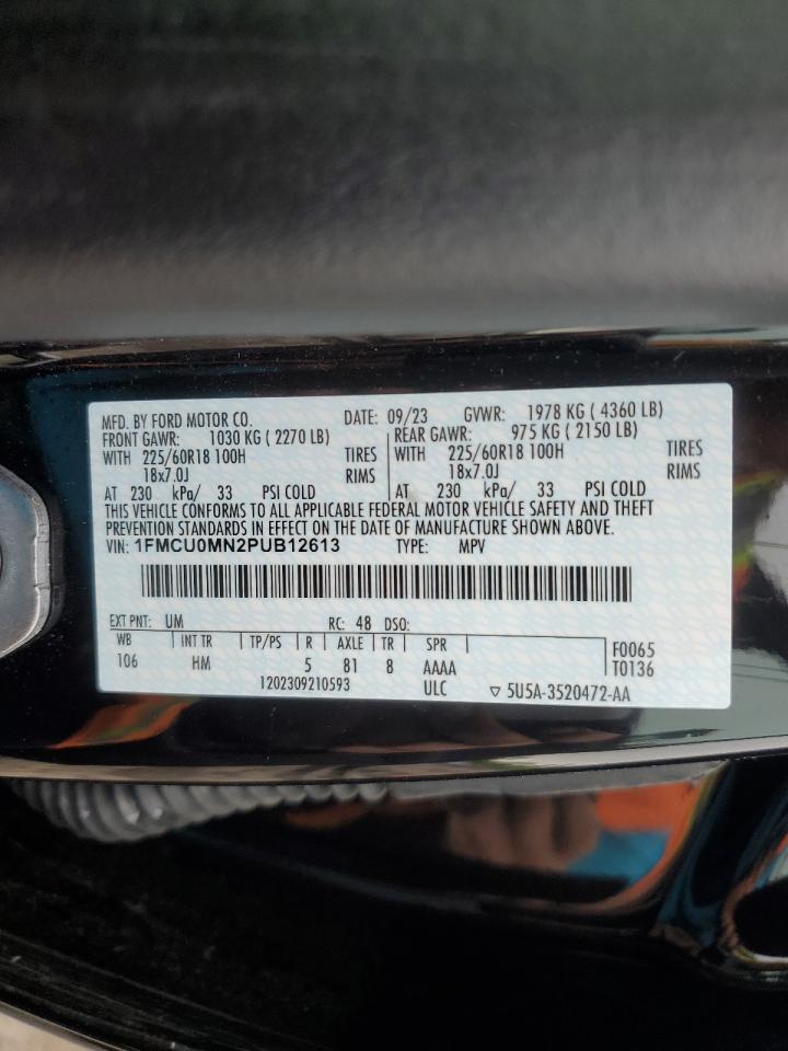 2023 Ford Escape St Line VIN: 1FMCU0MN2PUB12613 Lot: 56865475