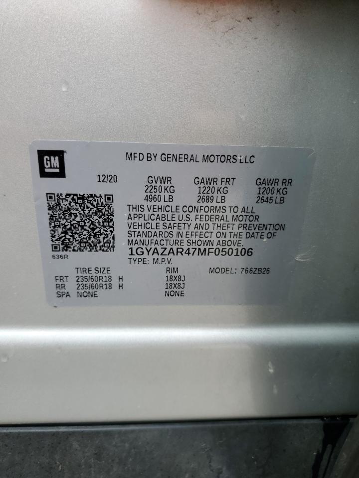 2021 Cadillac Xt4 Luxury VIN: 1GYAZAR47MF050106 Lot: 58148155
