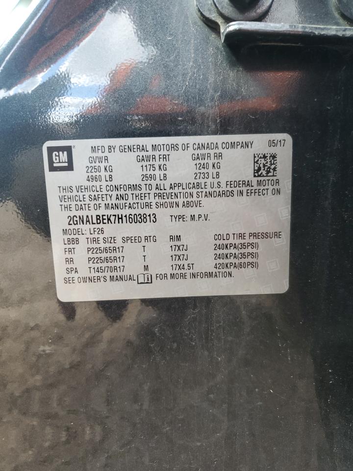 2GNALBEK7H1603813 CHEVROLET EQUINOX 2017