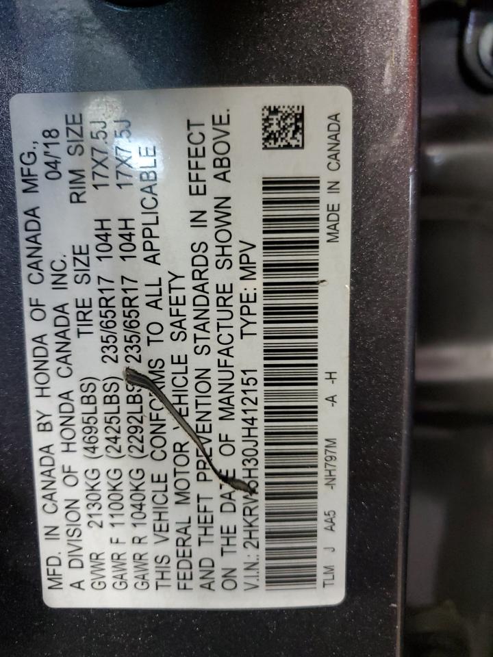 2HKRW5H30JH412151 HONDA CRV 2018