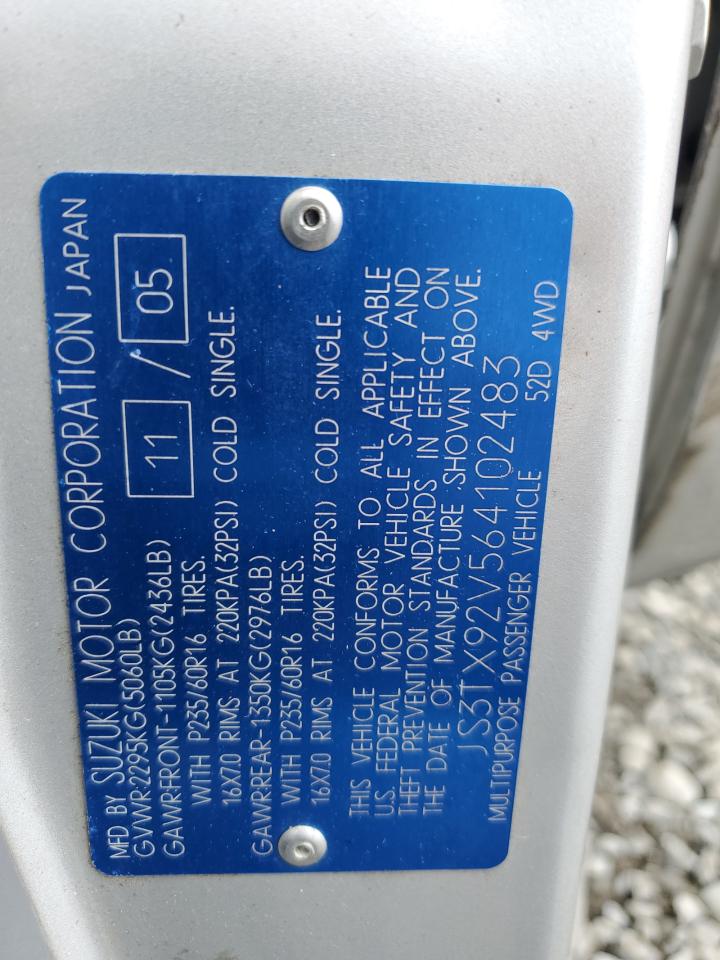 2006 Suzuki Xl7 VIN: JS3TX92V564102483 Lot: 57185865