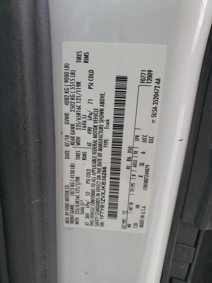 1FTYR1ZVXJKB36266 FORD TRANSIT 2018