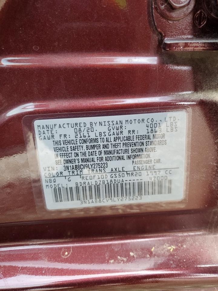 2020 Nissan Sentra Sv VIN: 3N1AB8CV9LY275223 Lot: 56892395