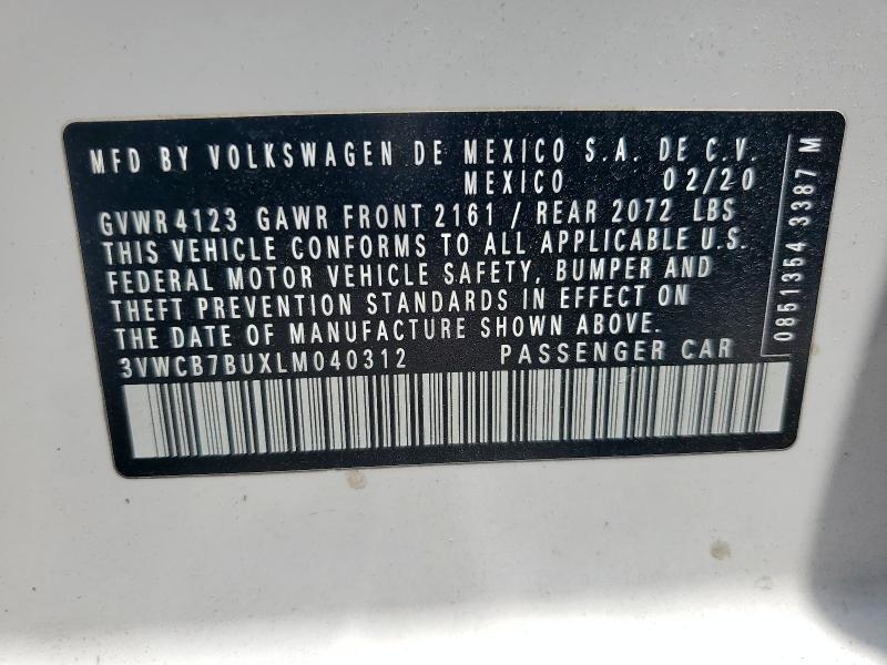 2020 VOLKSWAGEN JETTA S  