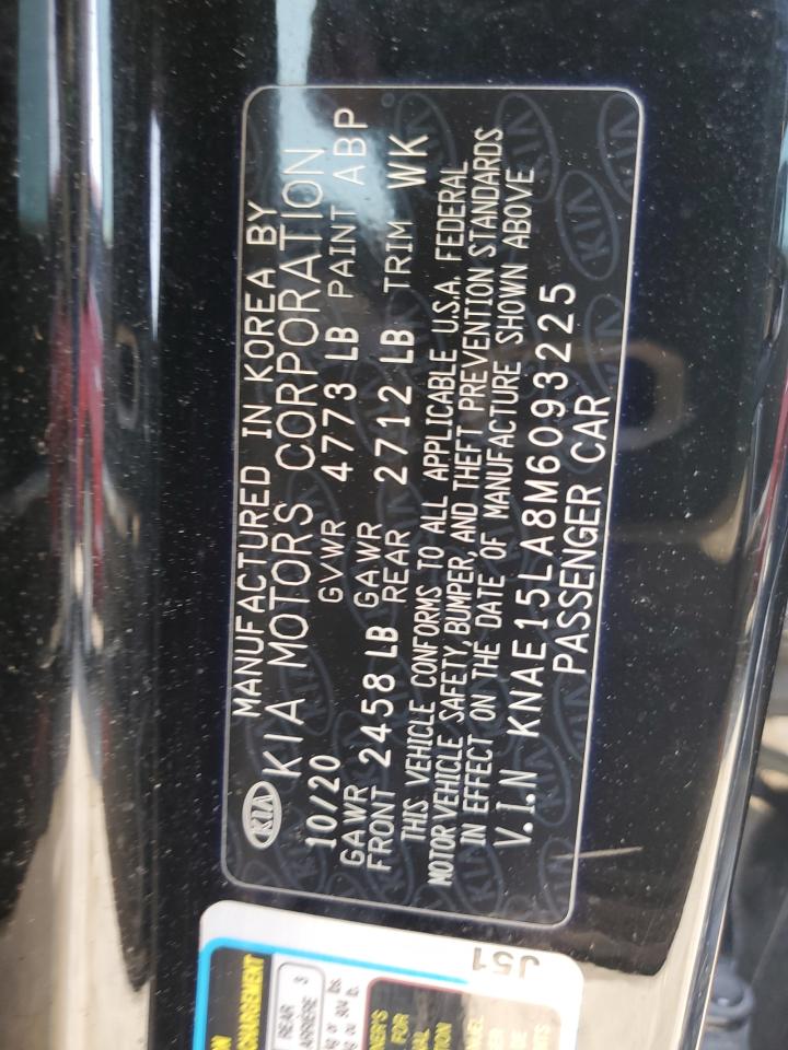 2021 Kia Stinger VIN: KNAE15LA8M6093225 Lot: 57321965