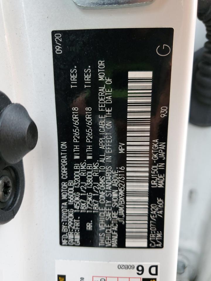 2021 Lexus Gx 460 Premium VIN: JTJAM7BX9M5273116 Lot: 58846505