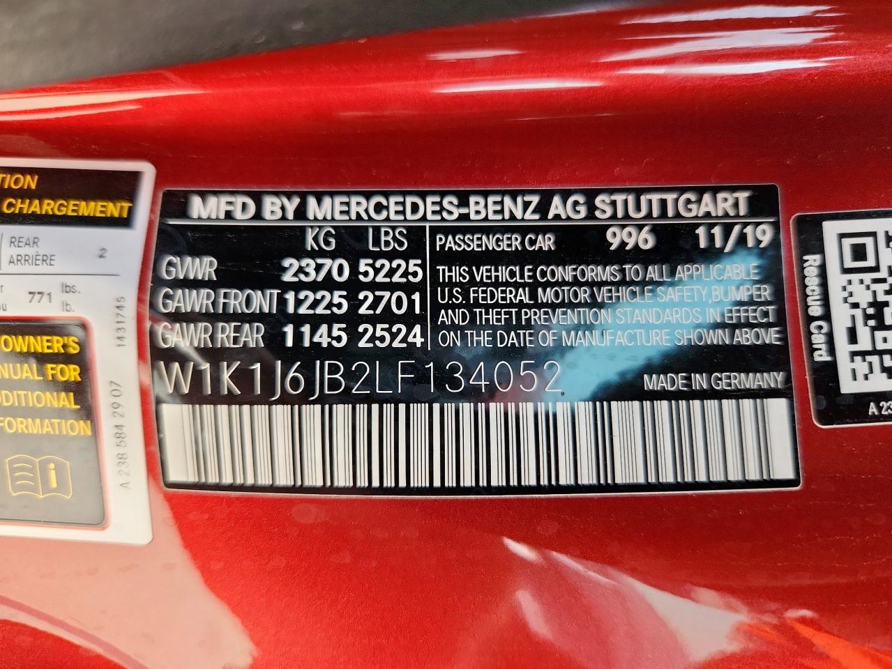 2020 Mercedes-Benz E 450 4Matic VIN: W1K1J6JB2LF134052 Lot: 57351745