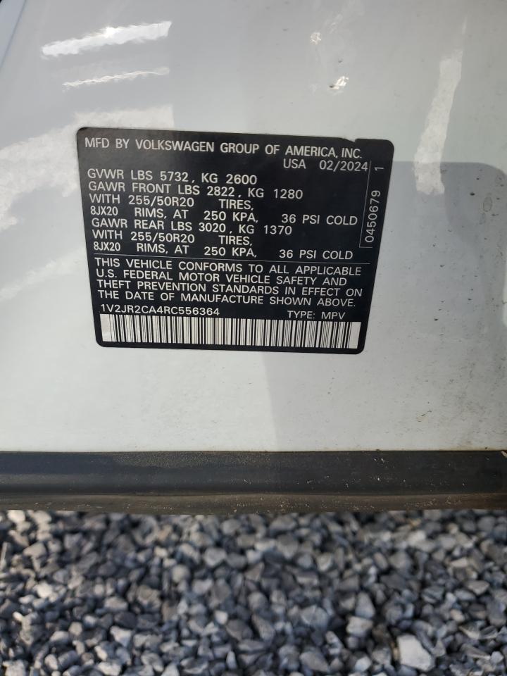 2024 Volkswagen Atlas Se VIN: 1V2JR2CA4RC556364 Lot: 57266245