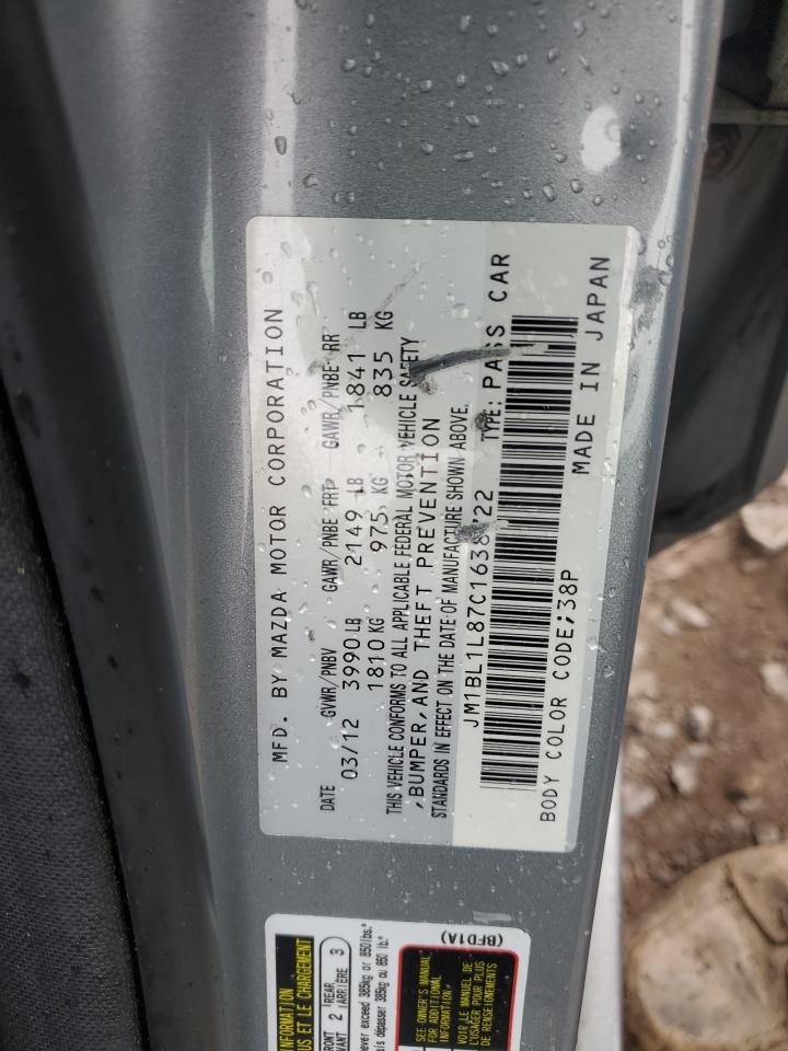 2012 Mazda 3 I VIN: JM1BL1L87C1638722 Lot: 56178475