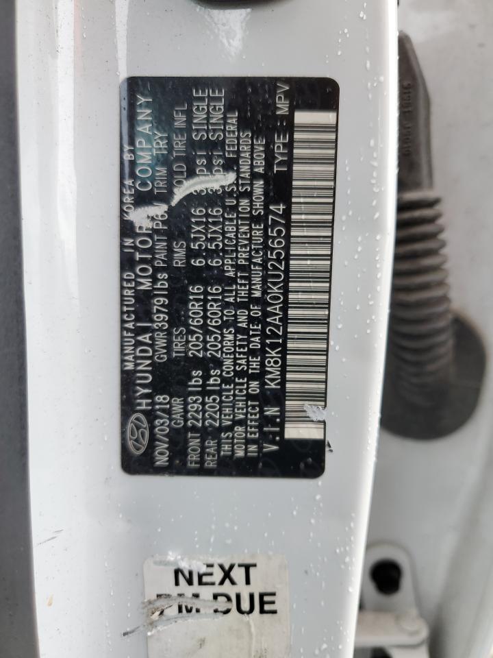 2019 Hyundai Kona Se VIN: KM8K12AA0KU256574 Lot: 57131375