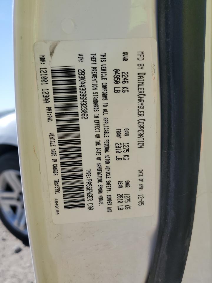 2006 Dodge Charger Se VIN: 2B3KA43G86H323062 Lot: 56862535