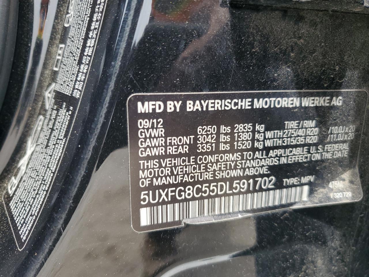 2013 BMW X6 xDrive50I VIN: 5UXFG8C55DL591702 Lot: 55481265