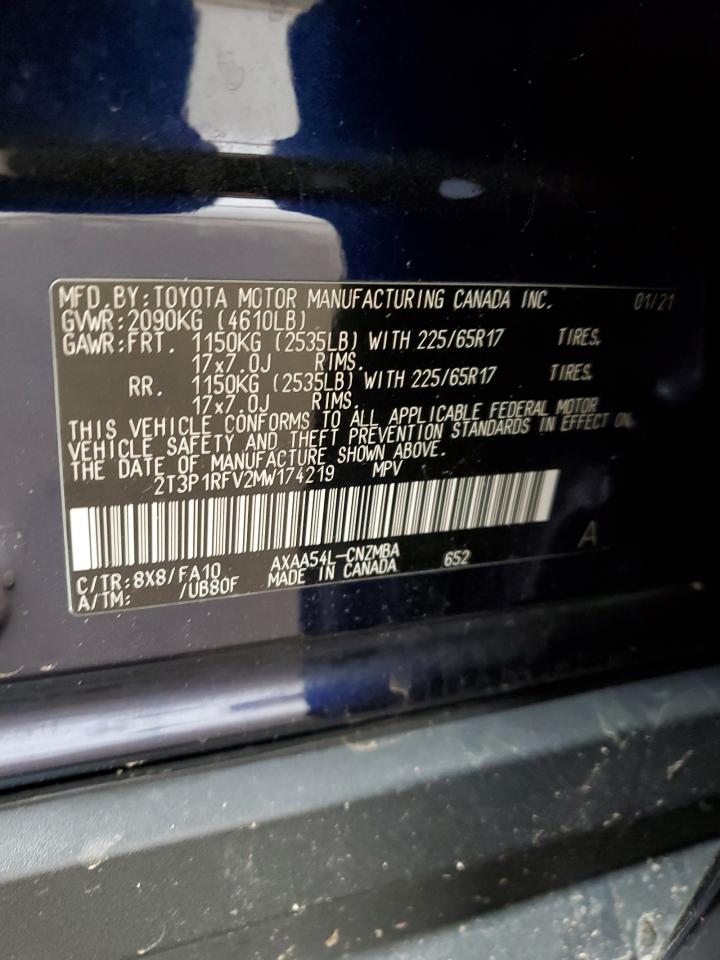 2T3P1RFV2MW174219 TOYOTA RAV4 2021
