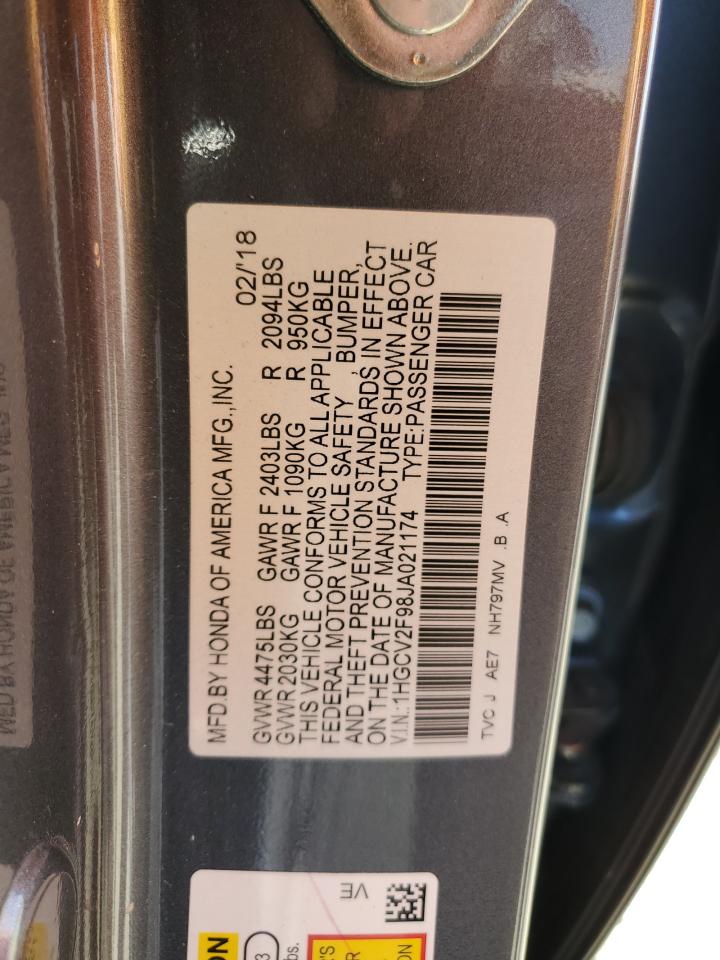 1HGCV2F98JA021174 HONDA ACCORD 2018