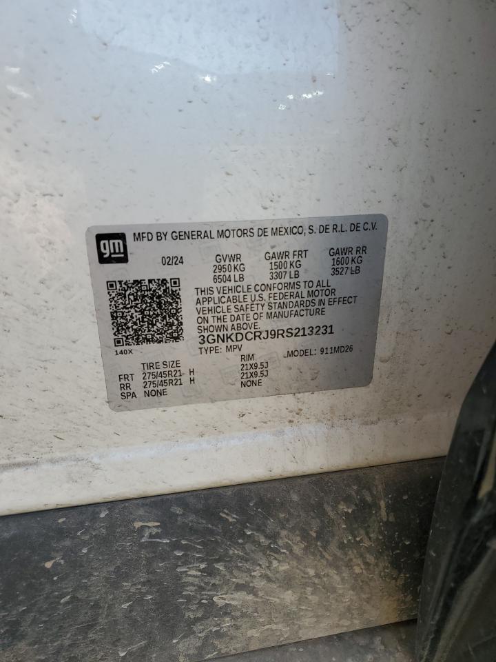 2024 Chevrolet Blazer Rs VIN: 3GNKDCRJ9RS213231 Lot: 58493105