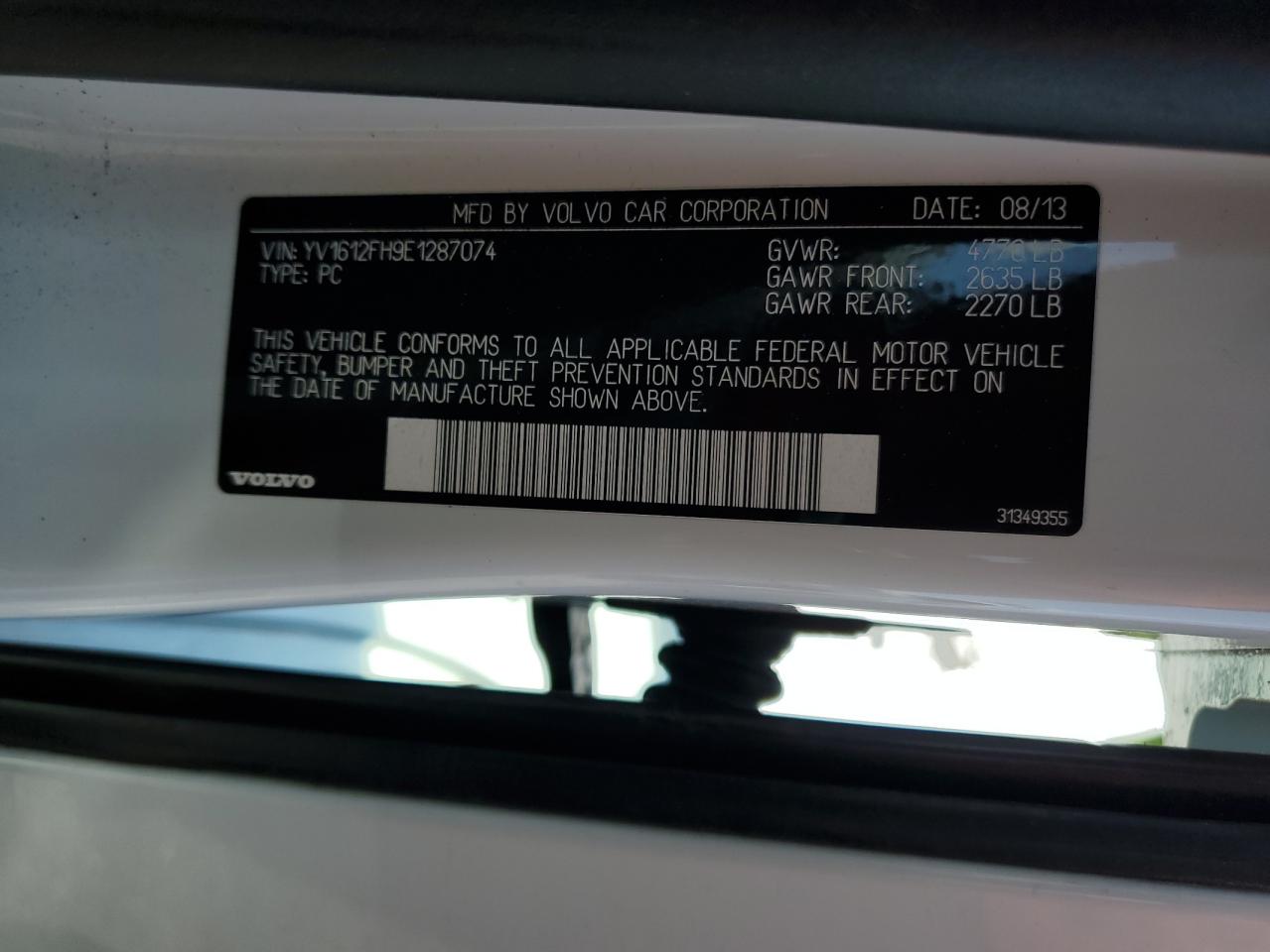 2014 Volvo S60 T5 VIN: YV1612FH9E1287074 Lot: 56567105