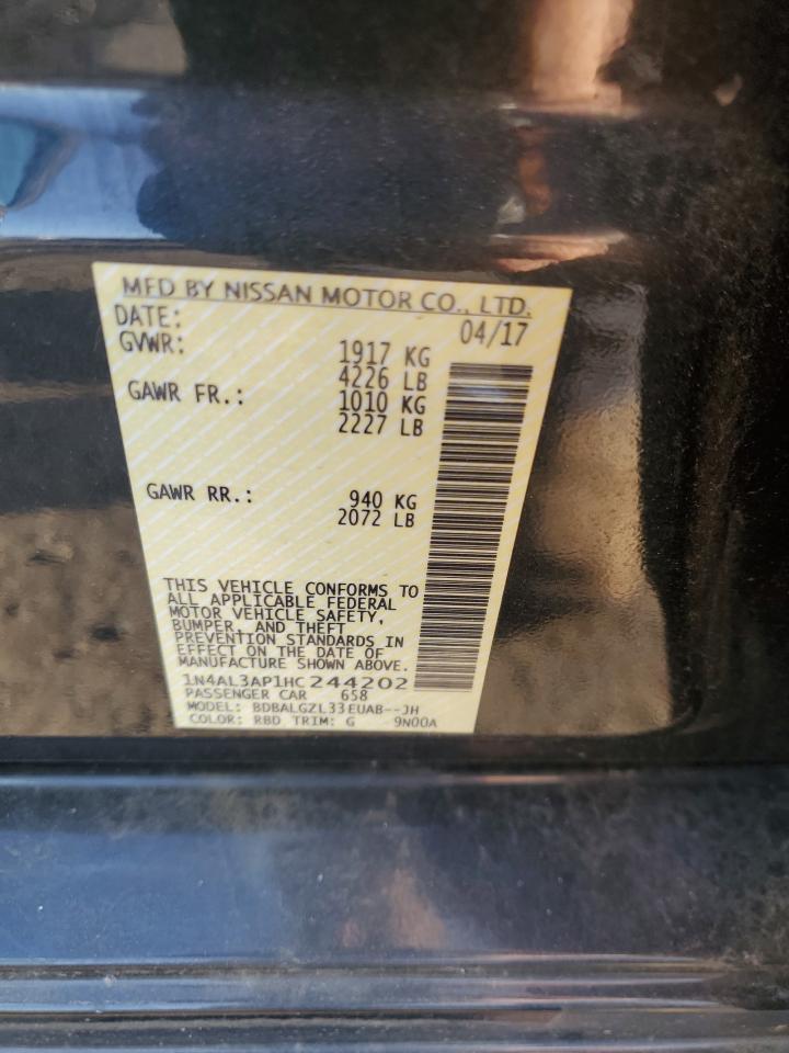 2017 Nissan Altima 2.5 VIN: 1N4AL3AP1HC244202 Lot: 55172715