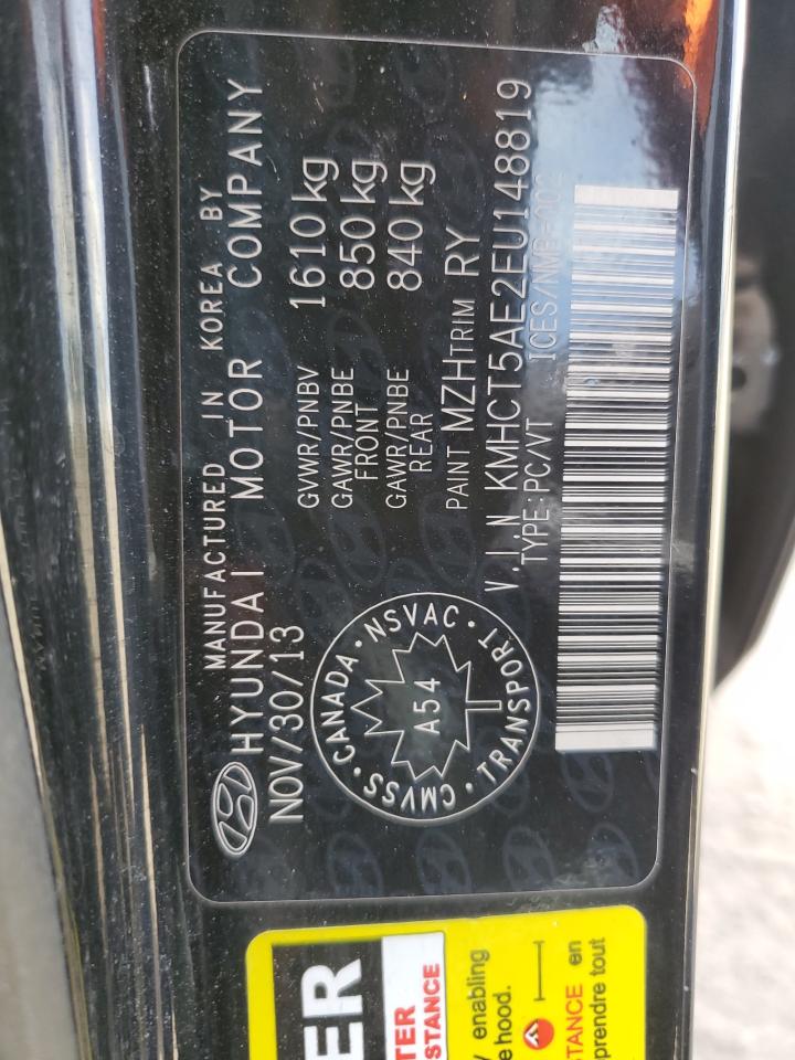 2014 Hyundai Accent Gls VIN: KMHCT5AE2EU148819 Lot: 55619315