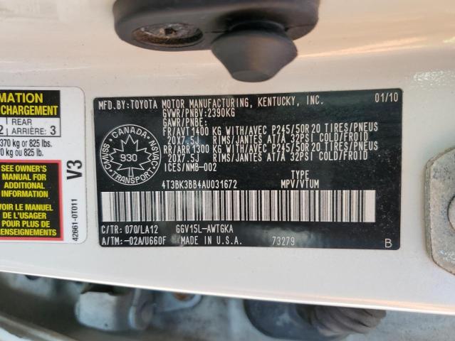 2010 TOYOTA VENZA   