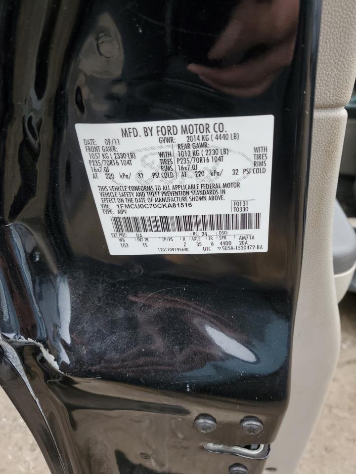 2012 Ford Escape Xls VIN: 1FMCU0C70CKA81516 Lot: 56801015