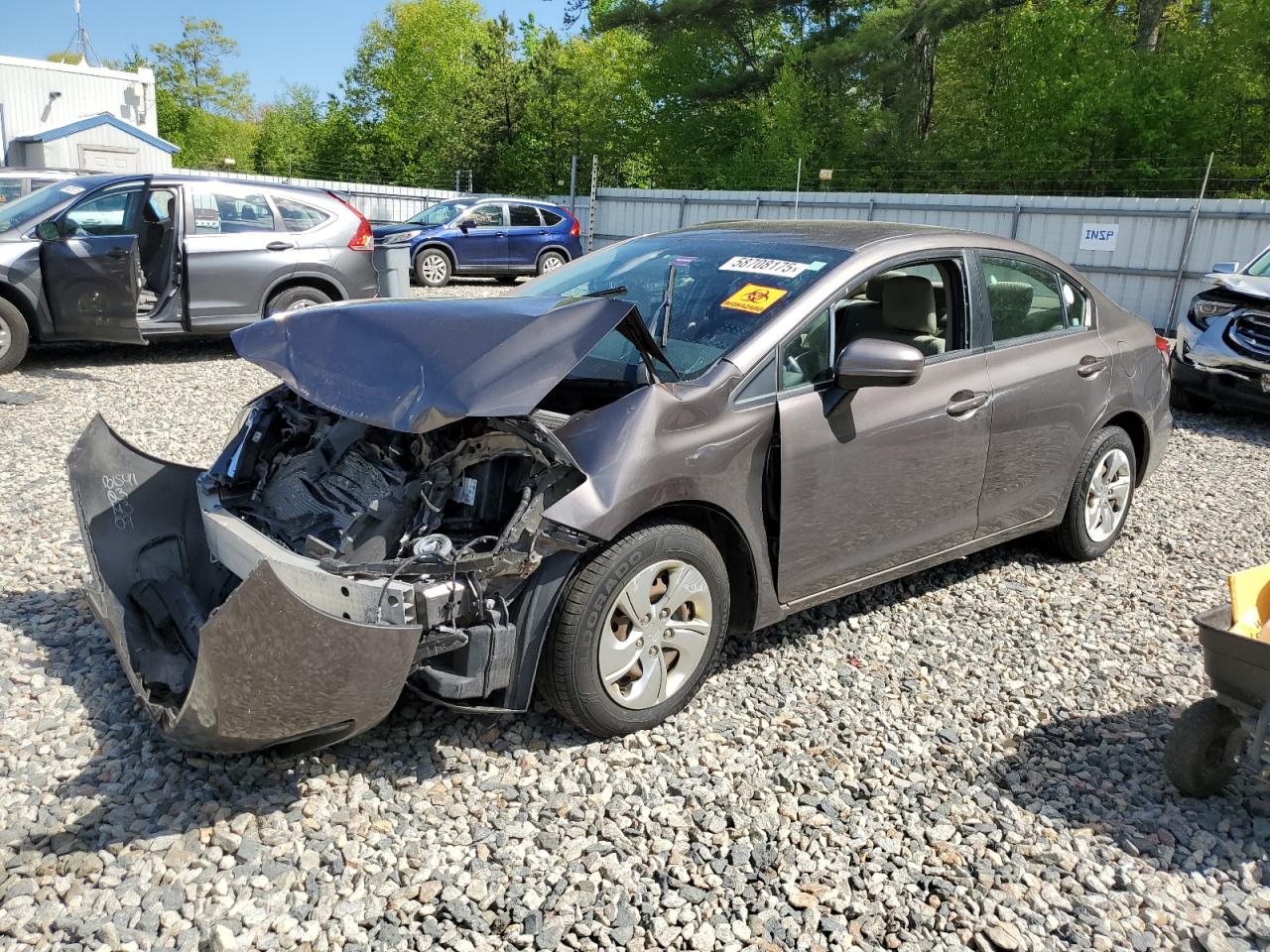 2015 Honda Civic Lx იყიდება Lyman-ში, ME - Front End