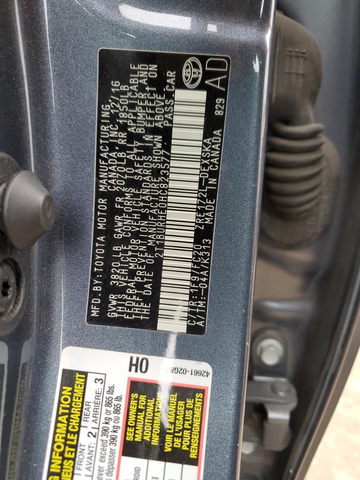 2T1BURHE0HC823577 TOYOTA COROLLA 2017