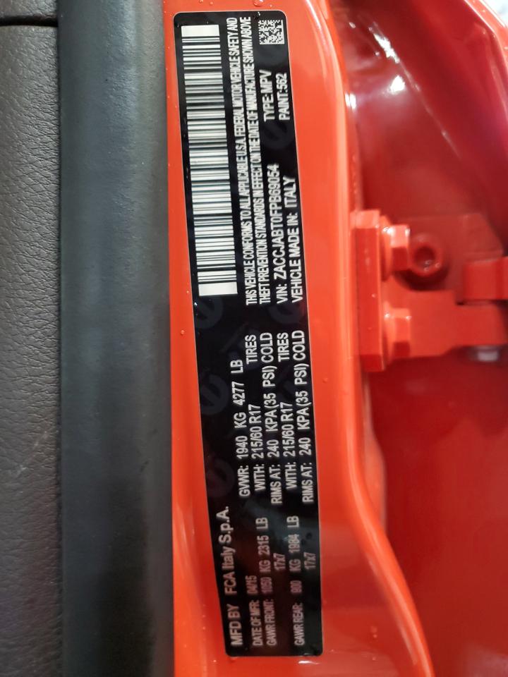 2015 Jeep Renegade Latitude VIN: ZACCJABT0FPB69054 Lot: 56780635