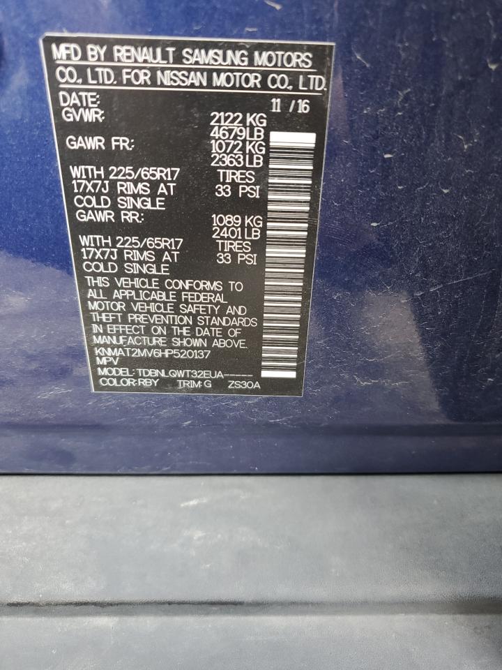 KNMAT2MV6HP520137 NISSAN ROGUE 2017