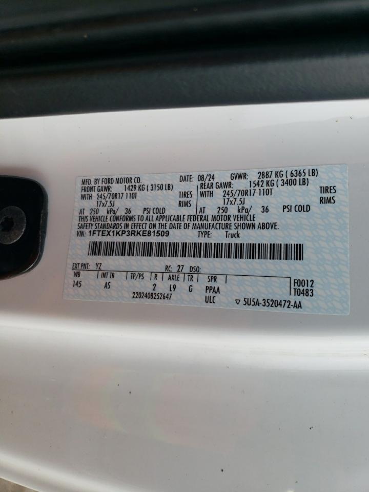 1FTEX1KP3RKE81509 FORD F150 2024