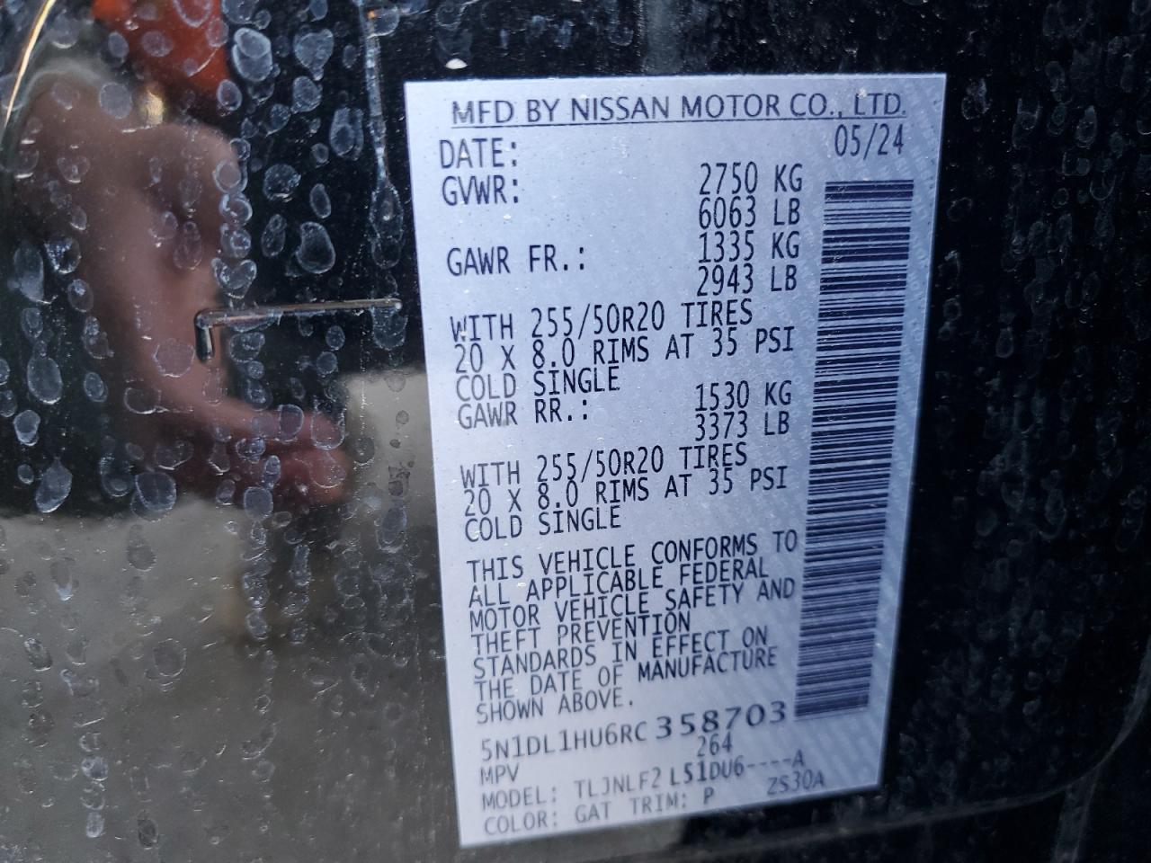 2024 Infiniti Qx60 Autograph VIN: 5N1DL1HU6RC358703 Lot: 56194175