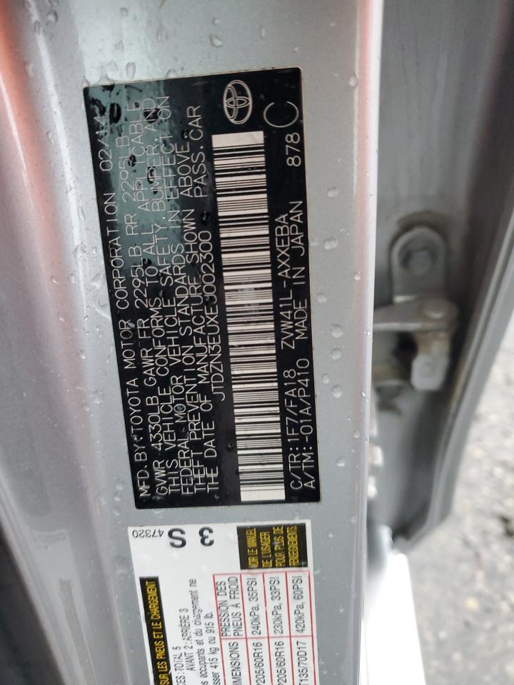 2014 Toyota Prius V VIN: JTDZN3EUXEJ002300 Lot: 56857475