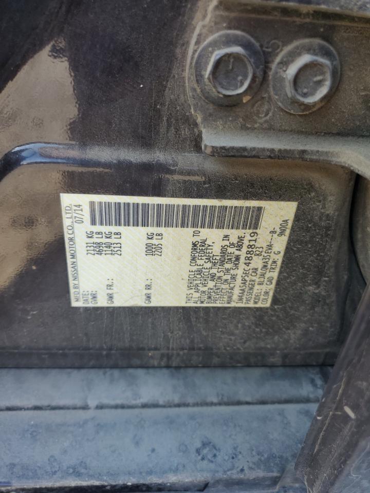 2014 Nissan Maxima S VIN: 1N4AA5AP5EC488819 Lot: 57486655